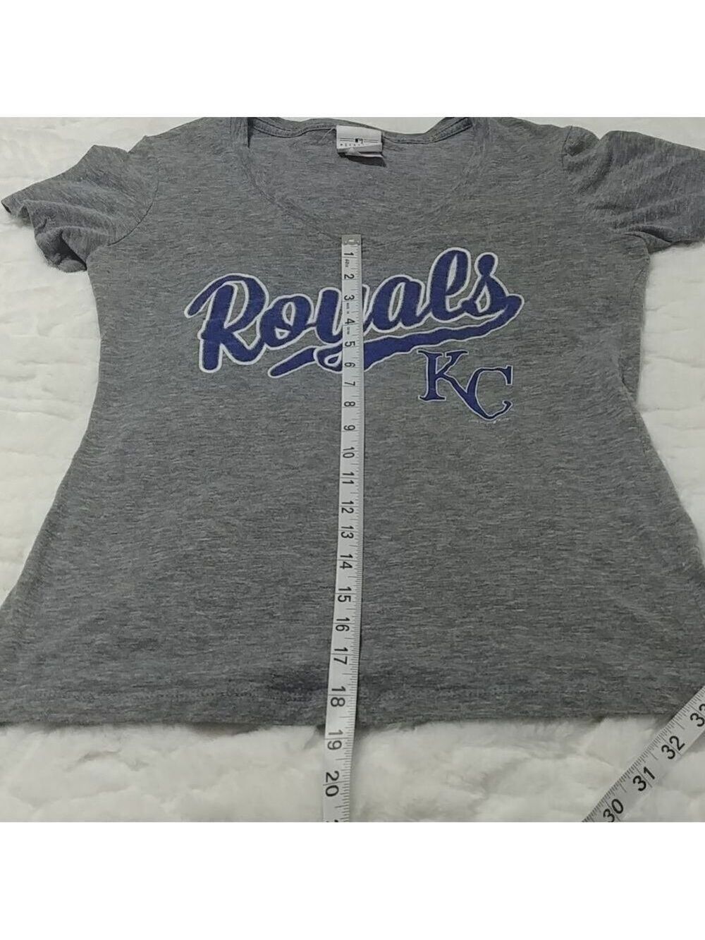 5th & Ocean Kansas City Royals Grey Short Sleeve V Neck Top M - Picture 5 of 10